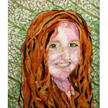 Annie Thomas-Burke mosaic art girl portrait
