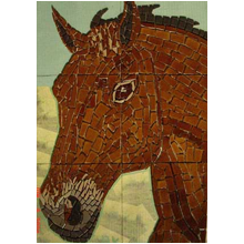 David Khalil horse mosaic art