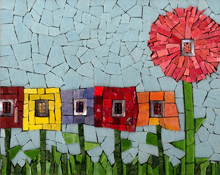 Ilona Fried mosaic flower art