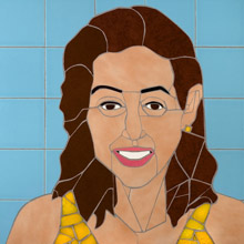 Jonathan Mandell mosaic art portrait
