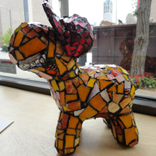 Linda Lenz mosaic sculpture art