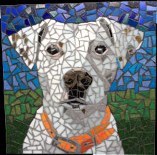 Mosaic dog Kate De Loach
