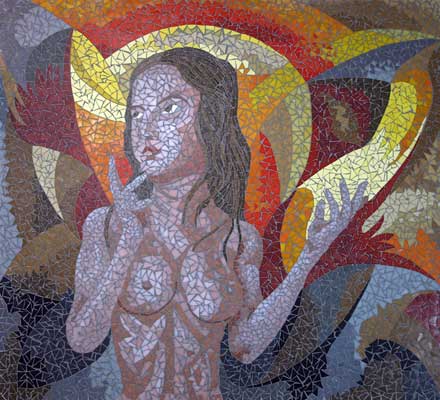 Venus of the Fallen Leaves mosaic art