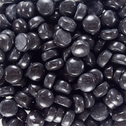 Black-12C09R Glass Penny Rounds