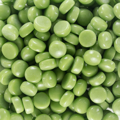 Pea-Green-12C92R Glass Penny Rounds