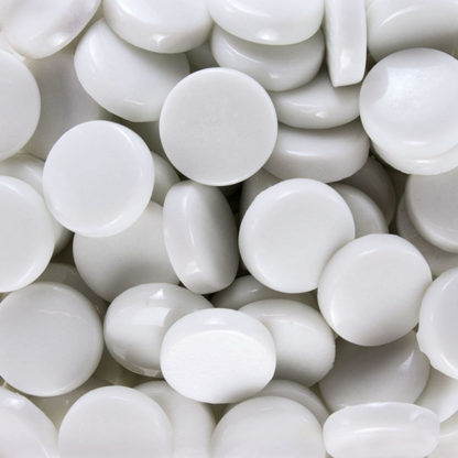 White-20C01R Glass Penny Rounds