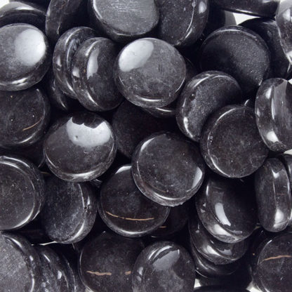 Black-20C09R Glass Penny Rounds
