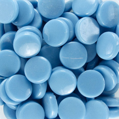Cyan-Blue-Tint-2-20C78R Glass Penny Rounds