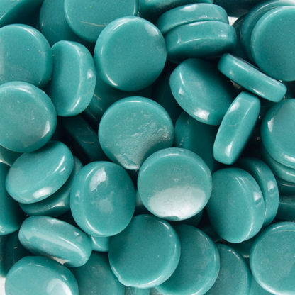 Teal-Tint-1-20C87R Glass Penny Rounds