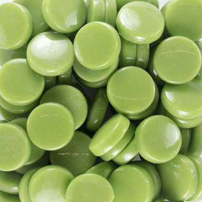 Pea-Green-20C92R Glass Penny Rounds
