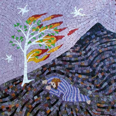 Moses and the Burning Bush mosaic by Joe Moorman