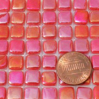 Cad-Red-Light-E107IRI Glass Mosaic Tiles