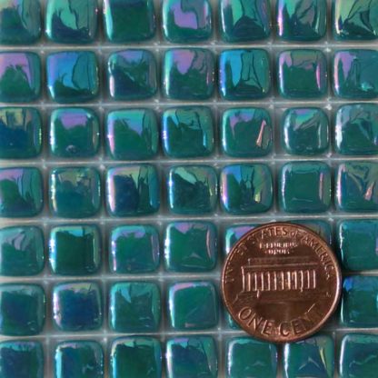 Teal-E016IRI Glass Mosaic Tiles
