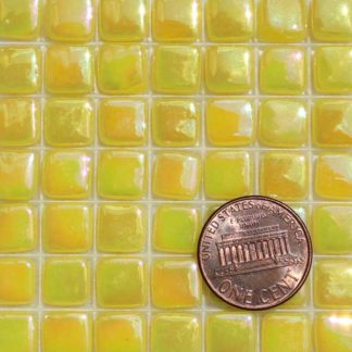 Cad-Yellow-Medium-E028IRI Glass Mosaic Tiles