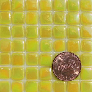 Yellow-Lime-E029IRI Glass Mosaic Tiles