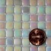 Eggshell-White-E041IRI Glass Mosaic Tiles