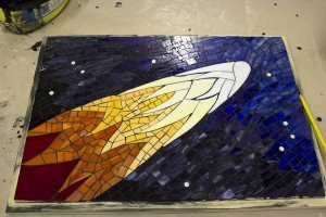 Mosaic with grouting complete.