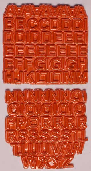 Brick Red L-58A-15 ceramic letter tiles