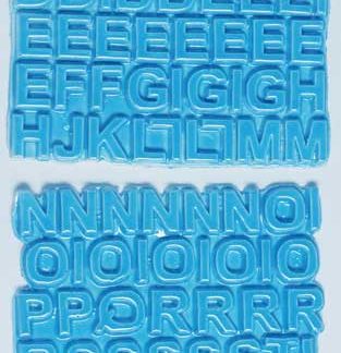 Bright Blue L-58A-33 ceramic letter tiles