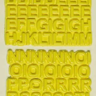 Yellow L-58A-4 ceramic letter tiles