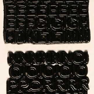 Black L-58A-70 ceramic letter tiles
