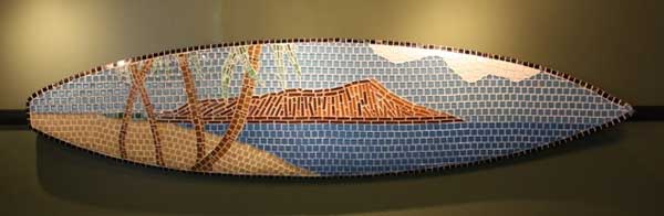 Diamondhead Mosaic Surfboard by Vance Knode.