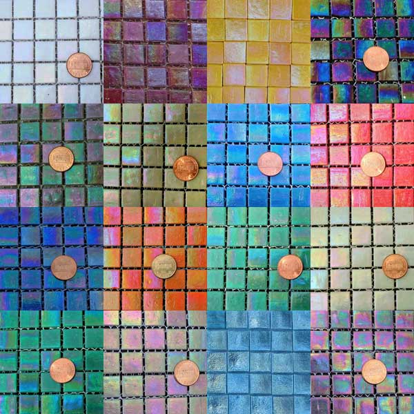 Fantastix Iridescent Glass Mosaic Tiles 15mm