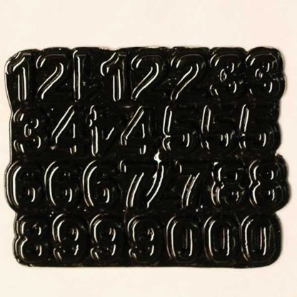 Black N-58A-70 ceramic number tiles