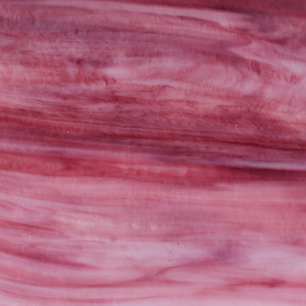 Pink White Streak W7D stained glass sheet 6inch Mosaic Art Supply