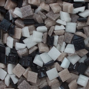 Black White Gray Assortment BLEND3 mini vitreous glass mosaic tiles