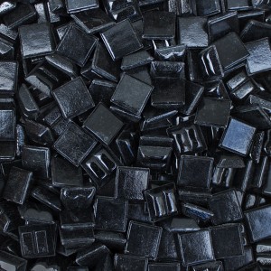 Night Black 10C39 mini vitreous glass mosaic tiles