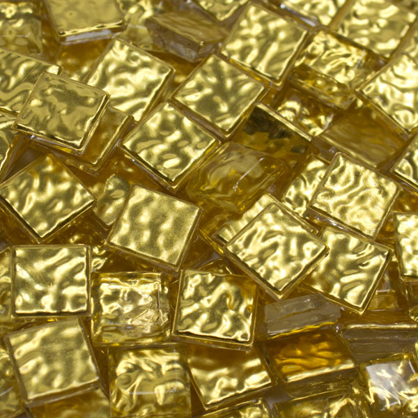 24kt Gold Mosaic Glass Wavy 10mm 3 8, Gold Mosaic Tiles
