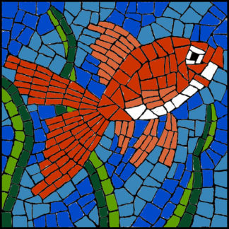 Mosaic Pattern Goldfish colored version