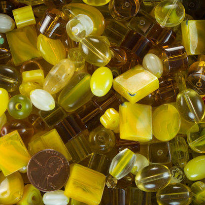 Cathay Yellow JTMG-26 Chunky Glass Beads