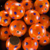 BIG Round Orange Blue Glass Bead 1 pc