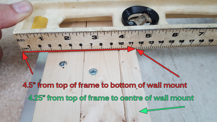 measure to figure out offset for wall side piece of french cleat