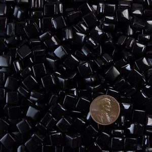 Black MMT8B009 recycled glass mosaic tile Morjo brand