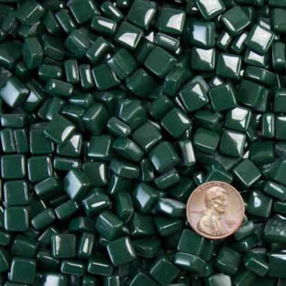 Forest Green 8mm Glass Mosaic Tile