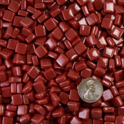 Primary Red 8mm Glass Mosaic Tile