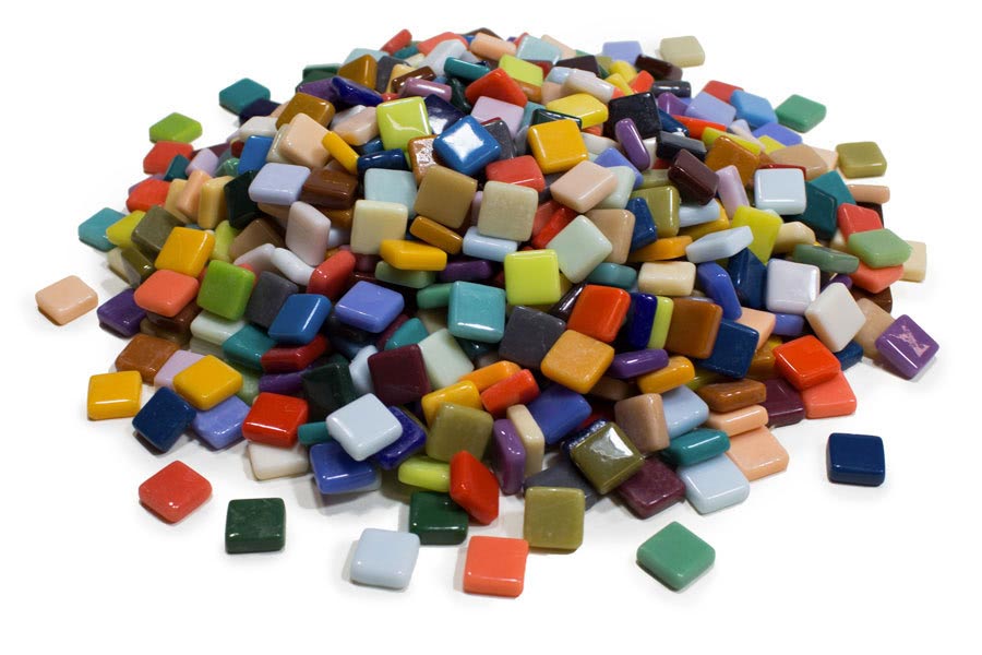 Morjo 12mm Recycled glass Mosaic Tile for Arts and Crafts!