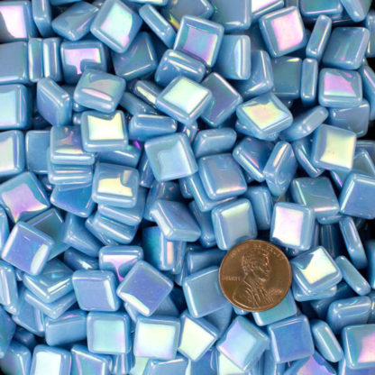 glass mosaic tile cyan blue tint2 IRID12b078