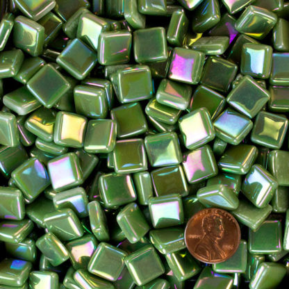 glass mosaic tile forest green tint 2 IRID12b094