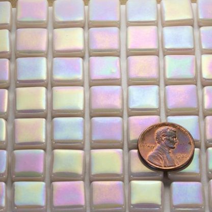 glass mosaic tile lavender cream IRID12b022