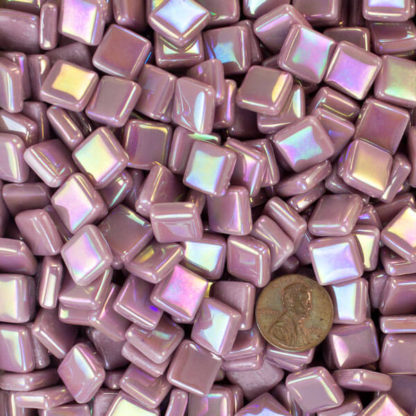 glass mosaic tile lavender pink IRID12b057