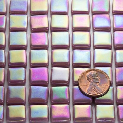 glass tile mosaic lavender pink IRID12b057