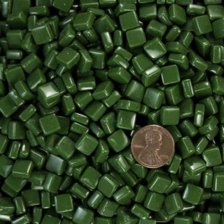 Leaf Green Deep 8mm Glass Mosaic Tile