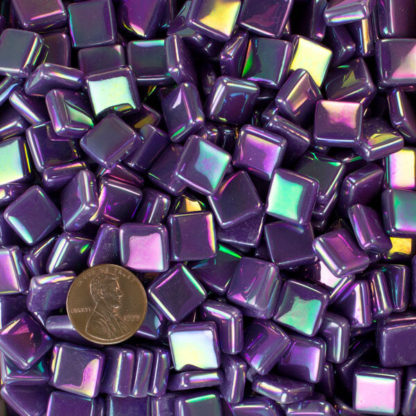 glass mosaic tile purple IRID12b062