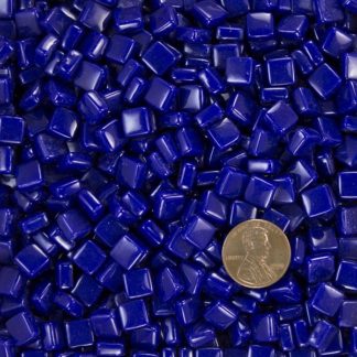 Ultramarine Blue Dark 8mm Glass Mosaic Tile