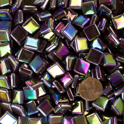 glass mosaic tile umber IRID12b054