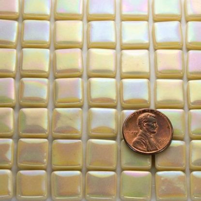 glass mosaic tile golden cream IRID12b036